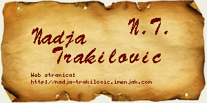 Nadja Trakilović vizit kartica